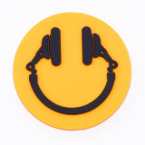 Premium Smiley Face And Headphones Croc Charm