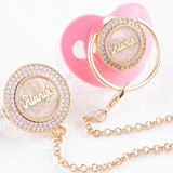 Luxury Baby Name Pacifier & Clip Set
