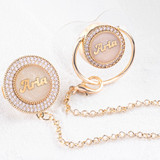 Luxury Baby Name Pacifier & Clip Set