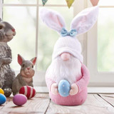 2PCS Easter Gnome Plush Bunny Stuffed Rabbit Ear with Egg