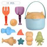 Beach Toys for Kids 8-16 PCS Sand Toys for Children Silicone Beach Bucket