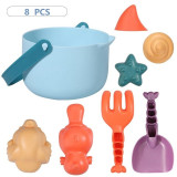 Beach Toys for Kids 8-16 PCS Sand Toys for Children Silicone Beach Bucket