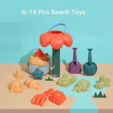 Beach Toys for Kids 8-16 PCS Sand Toys for Children Silicone Beach Bucket
