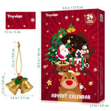 Advent Calendar with 24 PCS Hanging Christmas Tree Ornaments Countdown
