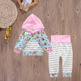Pink+Floral Cotton Sweatsuit