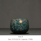 Traditional Pottery Tea Cup Set