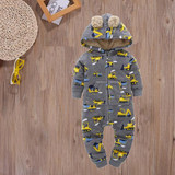 Fleece Lined Hooded Jumpsuit