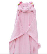 Hooded Animal Fleece Bath Towel