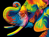 Diamond Painting Colorful elephant