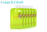 8 pcs Reusable Baby Food Pouch