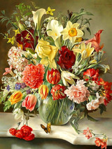 Diamond Embroidery  Flowers  bouquet in a vase Diamond Embroidery  Flowers  bouquet in a vase