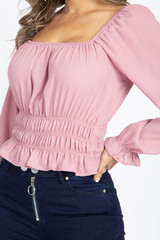 Off Shoulder Ruffle Crop Top