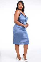 Knit Satin Slip Dress