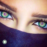 Starry sky Green gypsophila/Blue black starry (12 months) contact lenses