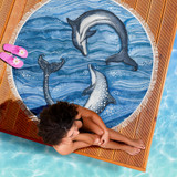 Dolphin Play Beach Blanket