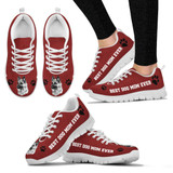 BEST DOG MOM  EVER GERMAN SHEPHERD RUNNING SHOES - WHITE