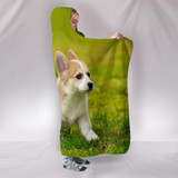 CORGI PUPPY HOODED BLANKET