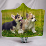 CORGI PUPPY HOODED BLANKET