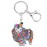 POMERANIAN DOG ENAMEL KEYCHAIN