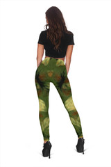 ABSTRACT CAMO HIDDEN SKULLS LEGGINGS