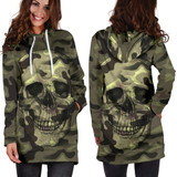 CAMO SKULL HOODIED DRESS