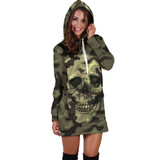 CAMO SKULL HOODIED DRESS