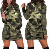 CAMO SKULL HOODIED DRESS