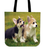 CORGI DOGS LINEN TOTE BAG
