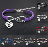 BEST FRIEND INFINITY PAW PRINT LEATHER BRACELET OFFER