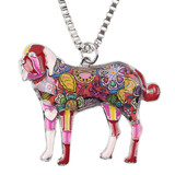 SAINT BERNARD ENAMEL NECKLACE