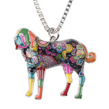 SAINT BERNARD ENAMEL NECKLACE