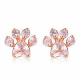 ADORABLE PINK PAW PRINT EARRINGS