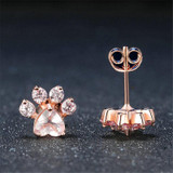 ADORABLE PINK PAW PRINT EARRINGS