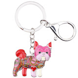 YORKSHIRE TERRIER  ENAMEL DOG KEYCHAIN