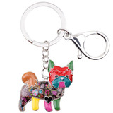 YORKSHIRE TERRIER  ENAMEL DOG KEYCHAIN