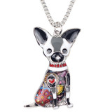 CHIHUAHUA ENAMEL DOG NECKLACE