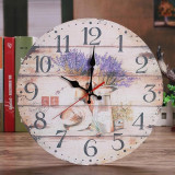 Vintage Non-Ticking Antique Wood Wall Clock