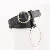 PU Leather Belts for Women Metal Heart