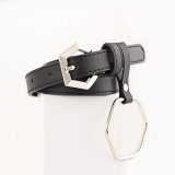 PU Leather Belts for Women Metal Heart