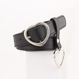 PU Leather Belts for Women Metal Heart