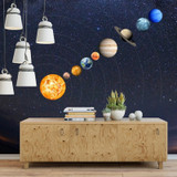 Solar System Wall Mural Glowing Sticker