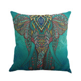 Cotton Linen Elephant Mandala Pillowcase
