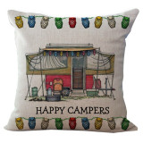 Square Cotton Linen Pillowcase