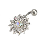 Women Crystal Belly Button Ring Body