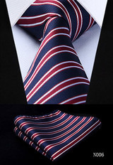 Men Check Plaid Stripe Silk Tie