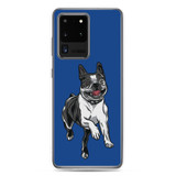 Boston Terrier Samsung Phone Case - Blue