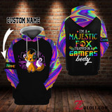 Foxy Gamer I'm a Fox trapped in a gamer's body Hoodie 3D Custom TXX