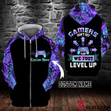 Purple Gamers don't get older we just level up Purple Hoodie 3D custom LKT