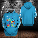 Autism I wear blue for Autism Awareness hoodie TTM