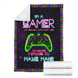 Xbox I'm a gamer fleece blanket TTM